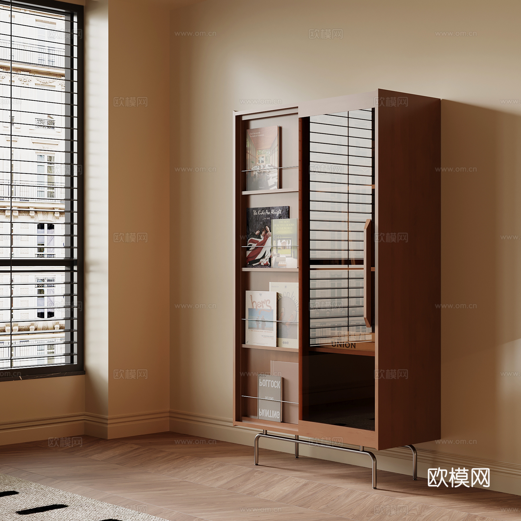 中古风边柜 储物柜 装饰柜su模型