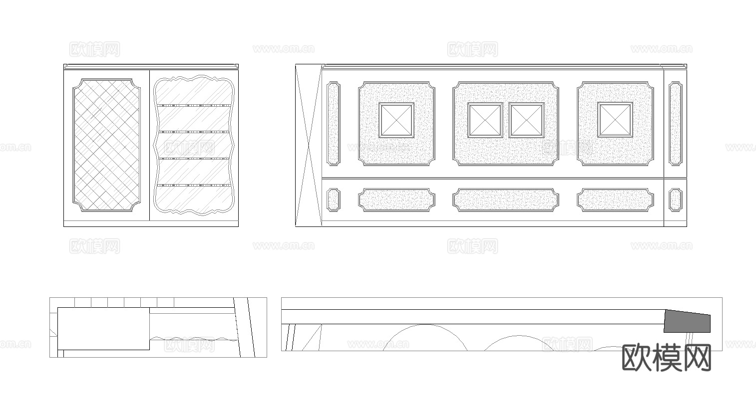 最新完整版美容美发施工图合集cad施工图