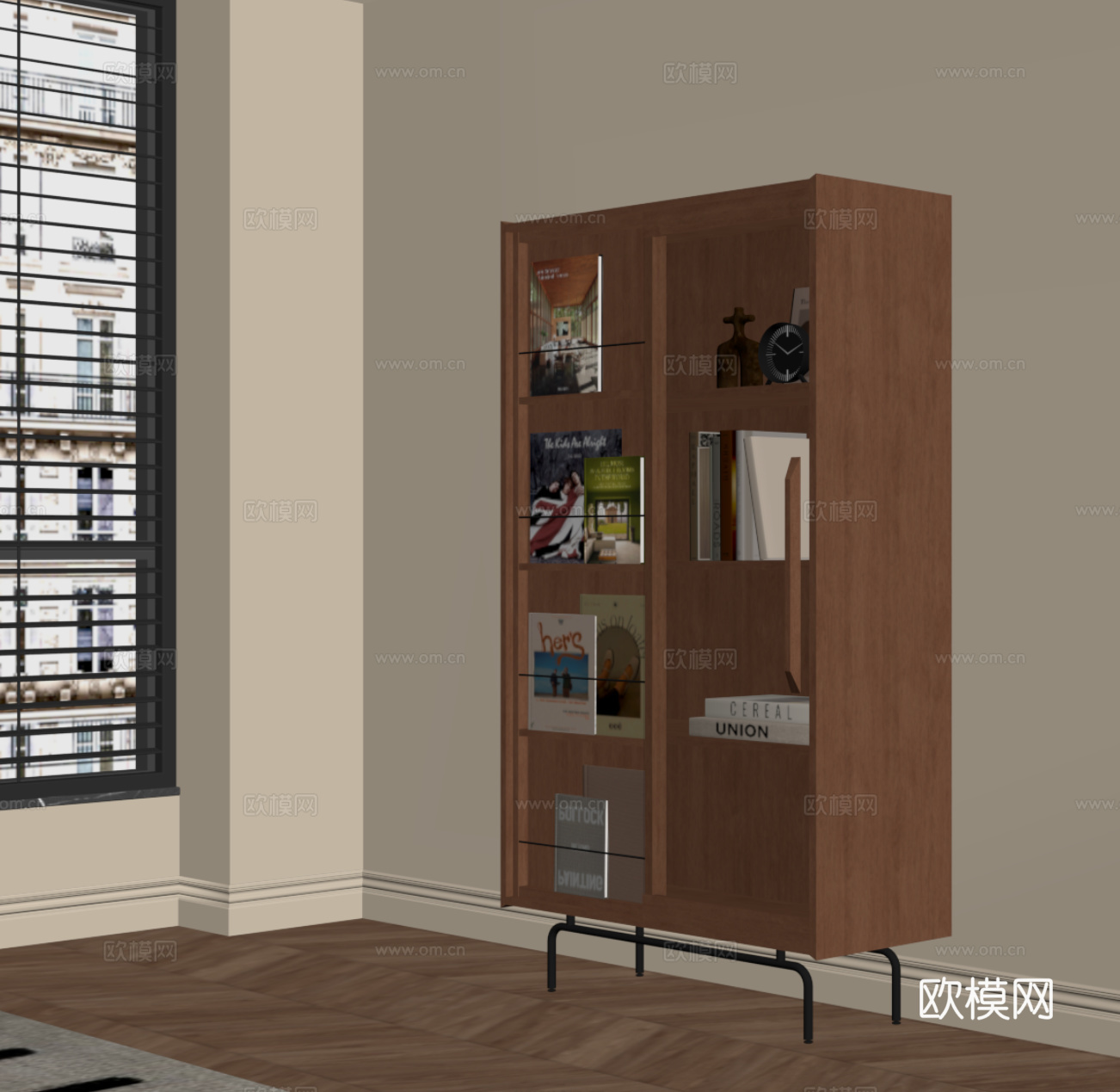 中古风边柜 储物柜 装饰柜su模型