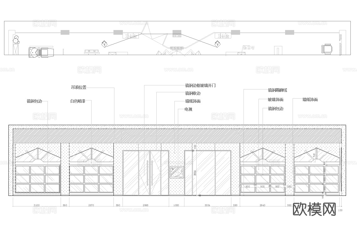 最新完整版美容院施工图合集cad施工图