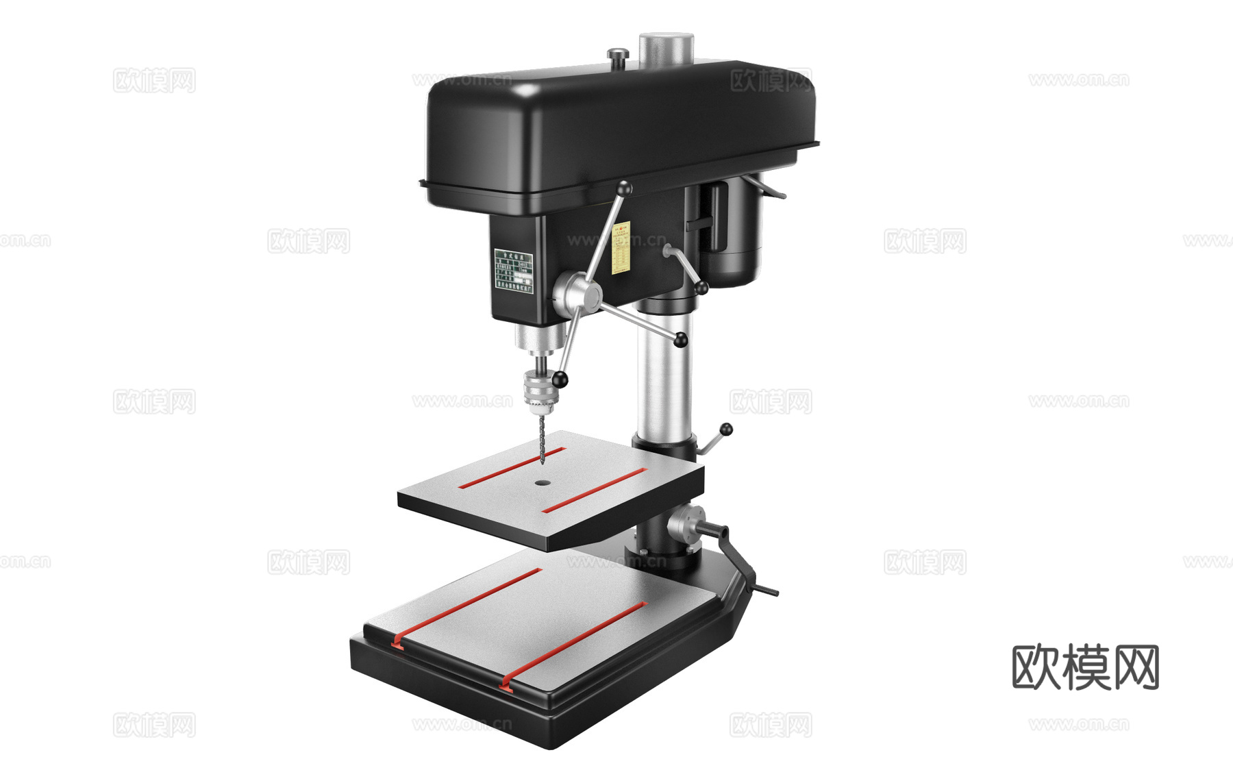 现代工业用台钻模型3d模型