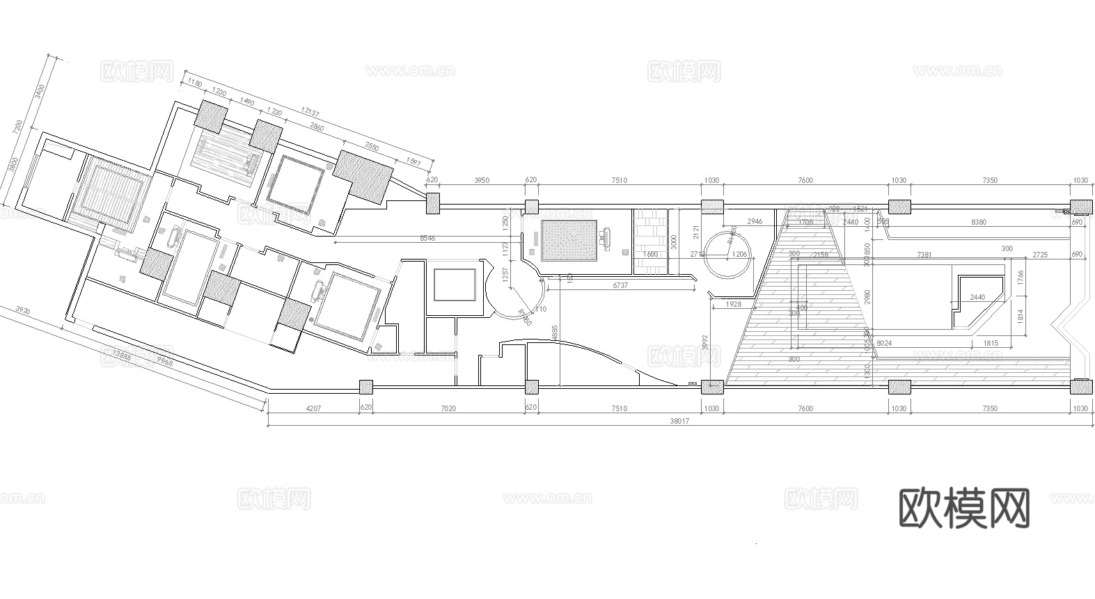 最新完整版美容院施工图合集cad施工图