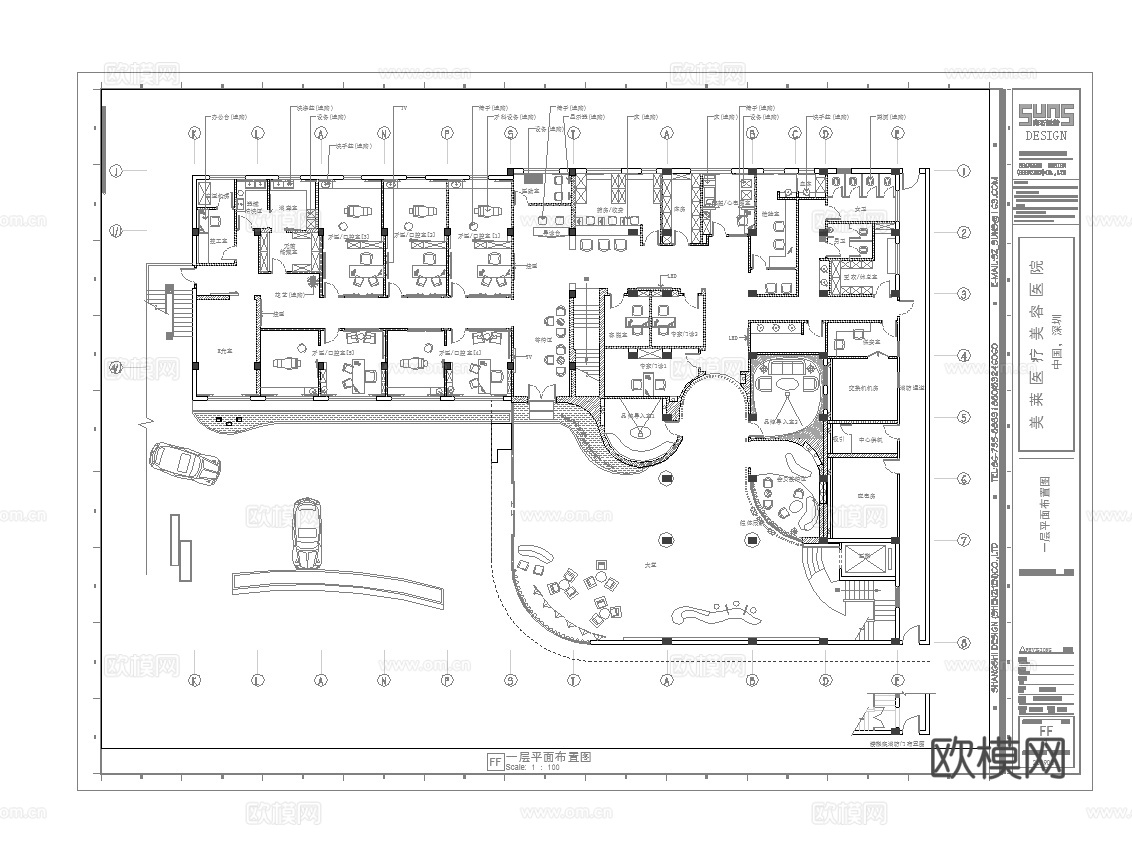 最新完整版美容医院施工图合集cad施工图