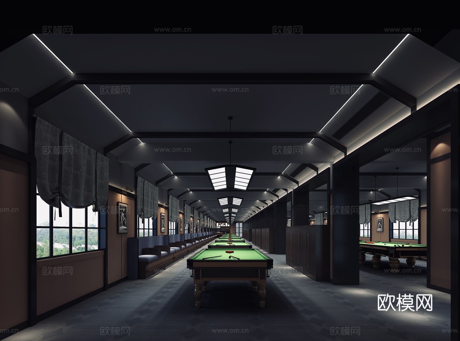 最新全套 580平台球俱乐部 施工图 效果图合集cad施工图