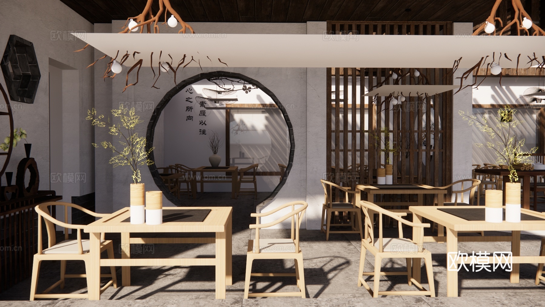 茶桌椅 茶具 茶桌 茶台 茶桌组合su模型