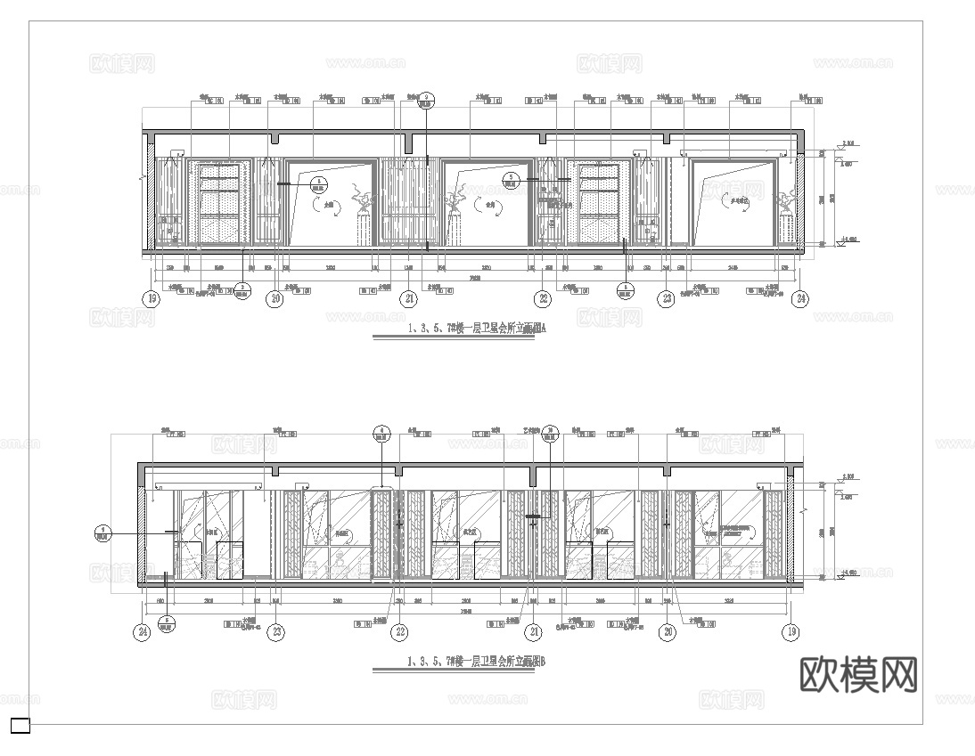 最新全套 棋牌室会所 施工图合集cad施工图