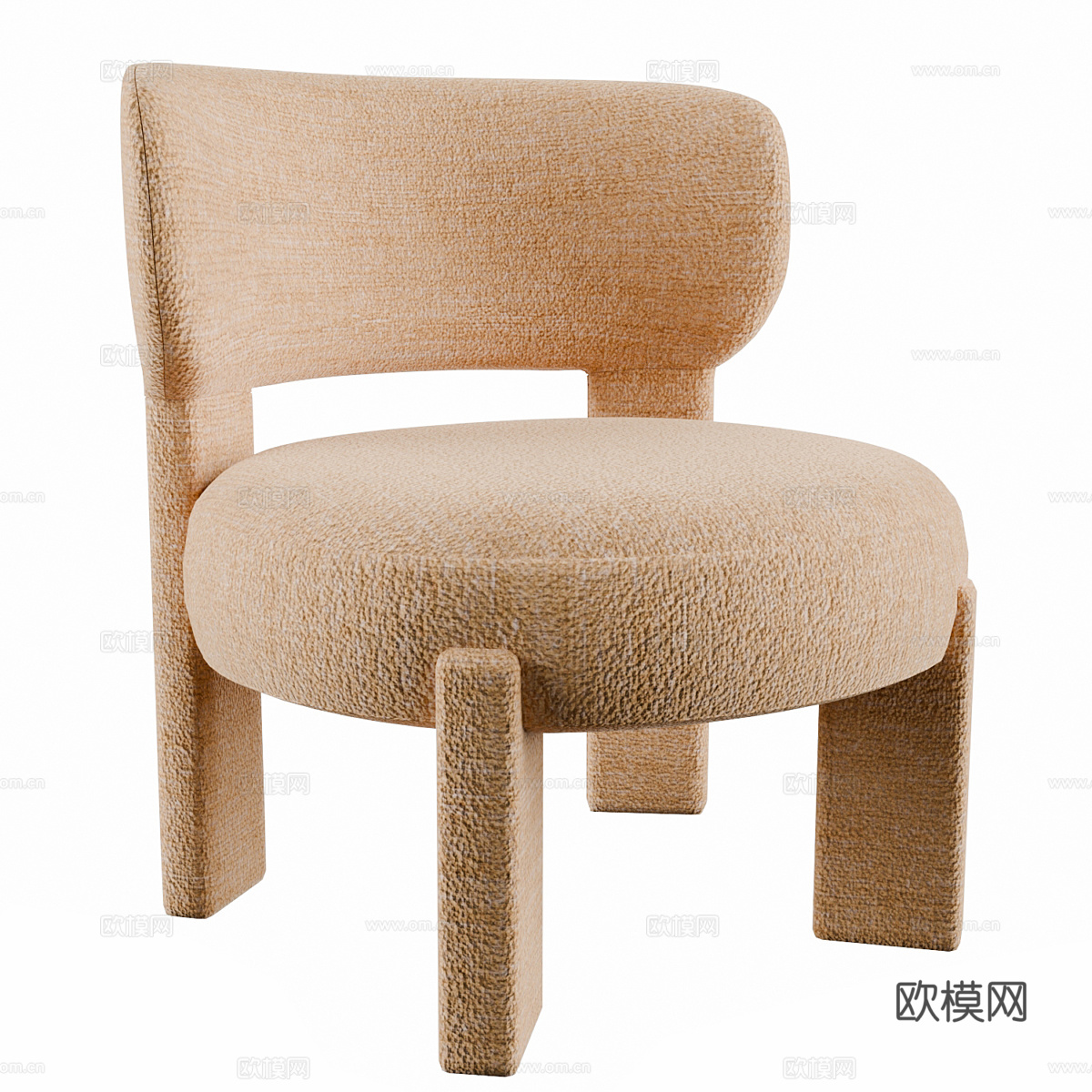 北欧简约单人沙发 单人沙发 简约沙发3d模型下载