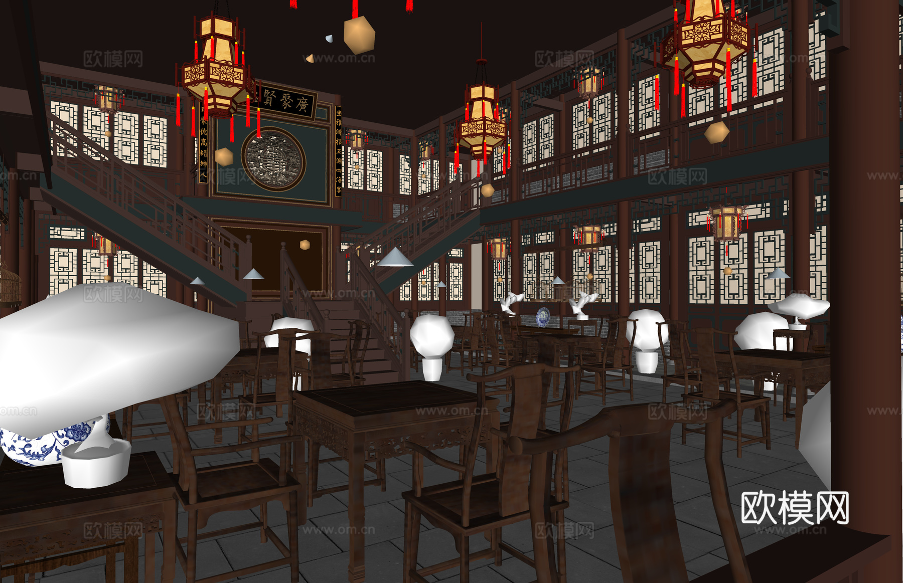 茶桌椅 茶具 茶桌 茶台 茶桌组合su模型