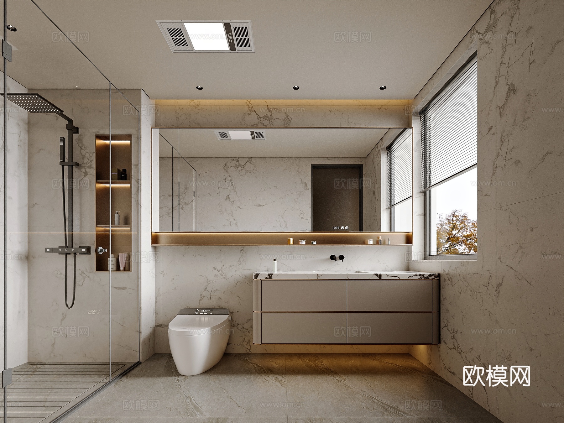 现代风格家居卫生间3d模型下载