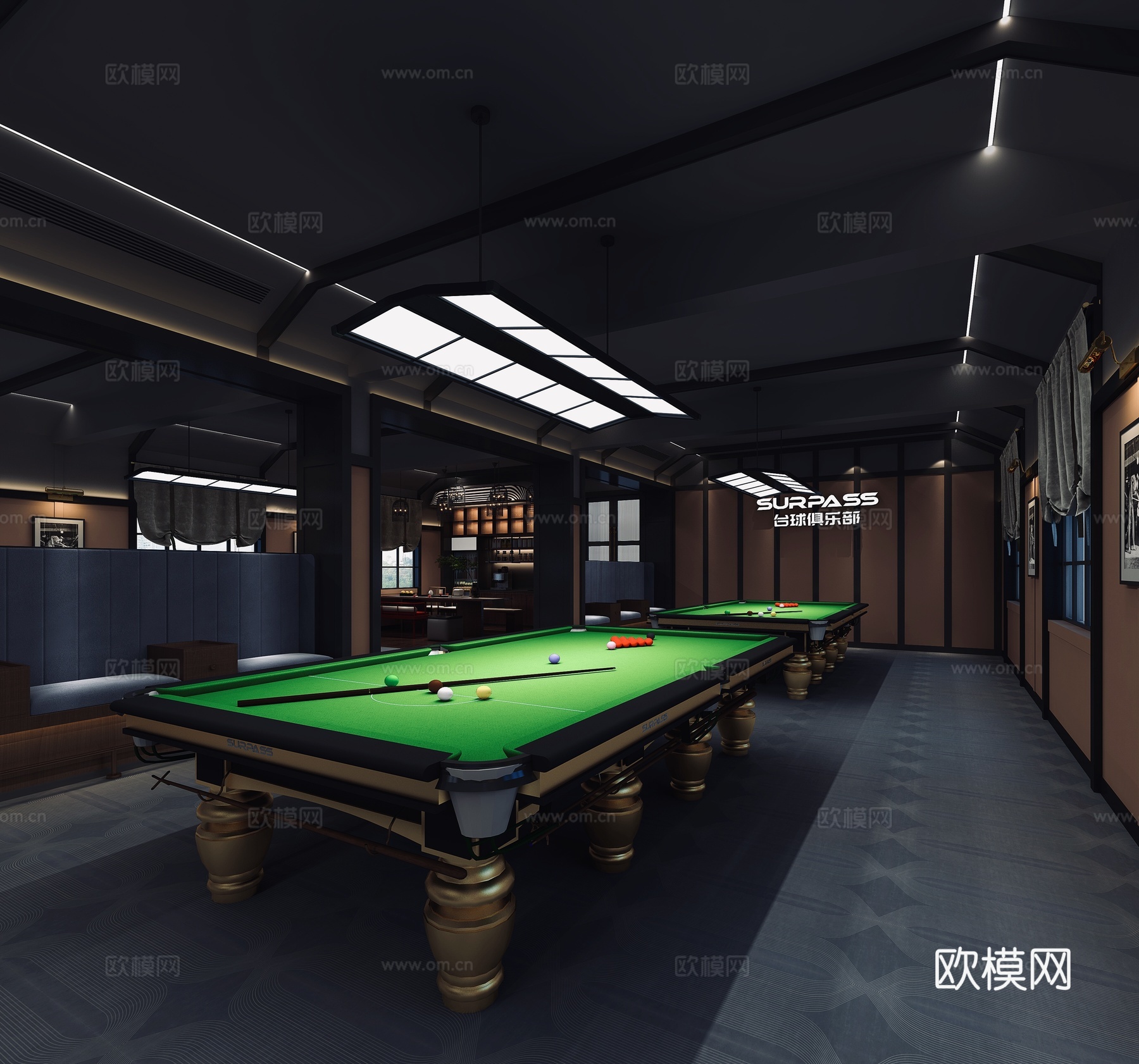 最新全套 580平台球俱乐部 施工图 效果图合集cad施工图