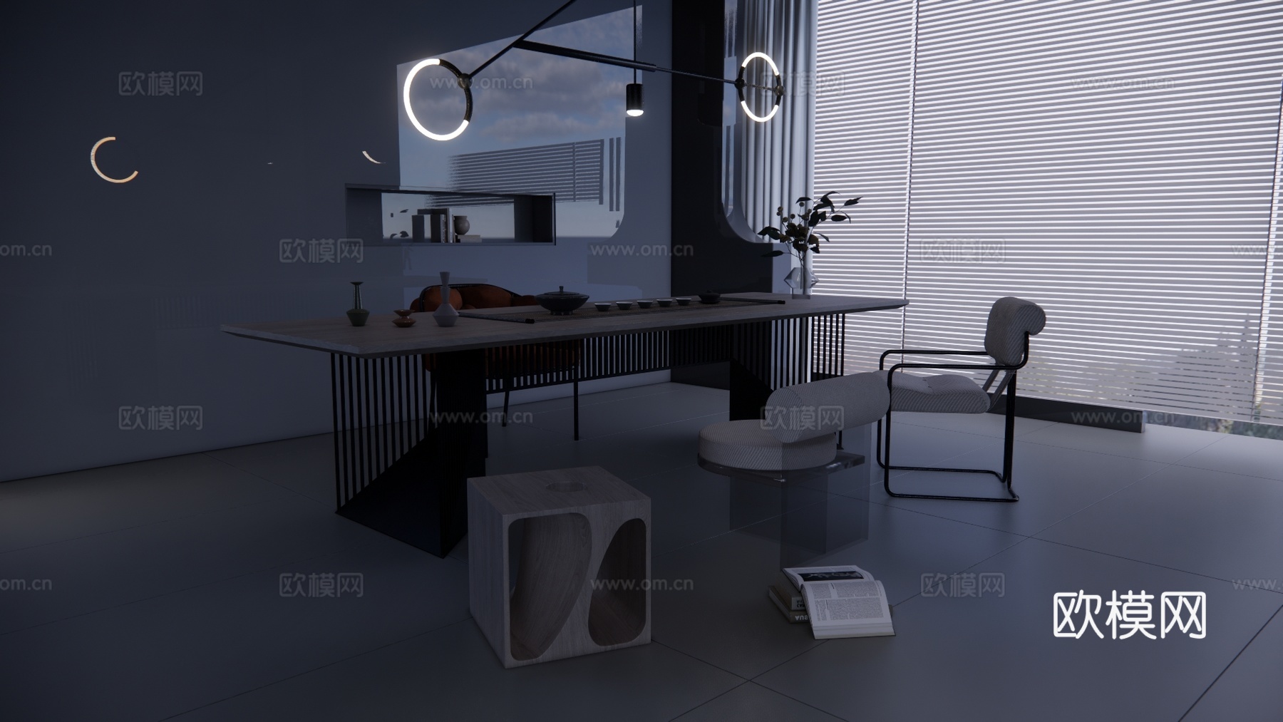 茶桌 茶台 家装 茶桌椅 茶几 茶具su模型