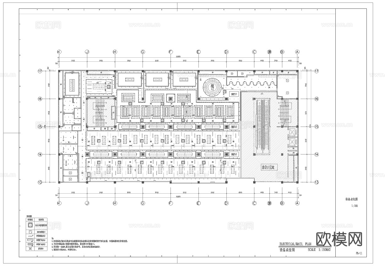 最新全套 1200平 台球俱乐部 施工图合集cad施工图