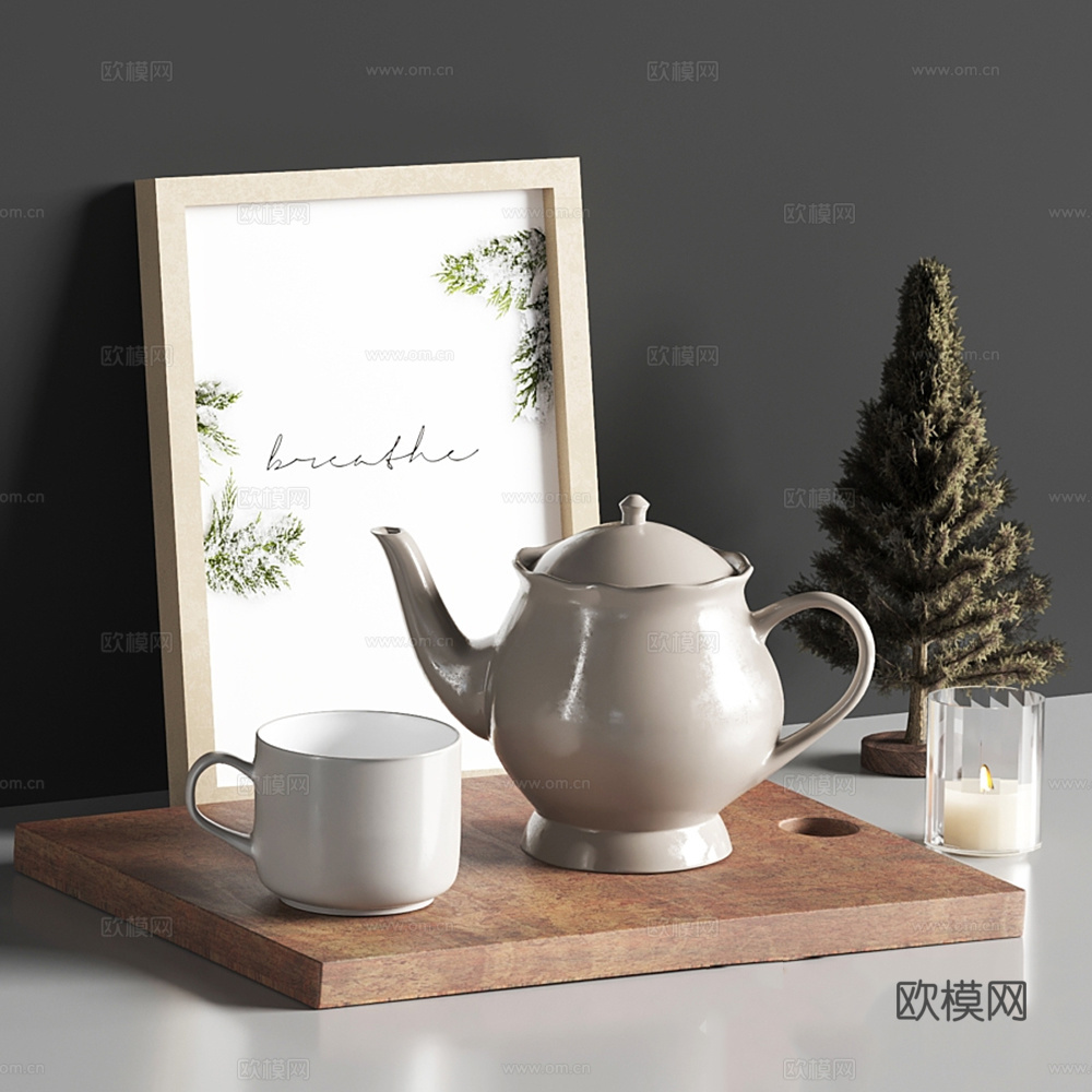 厨房 厨具 杯子 碗碟3d模型下载（渲染图2）