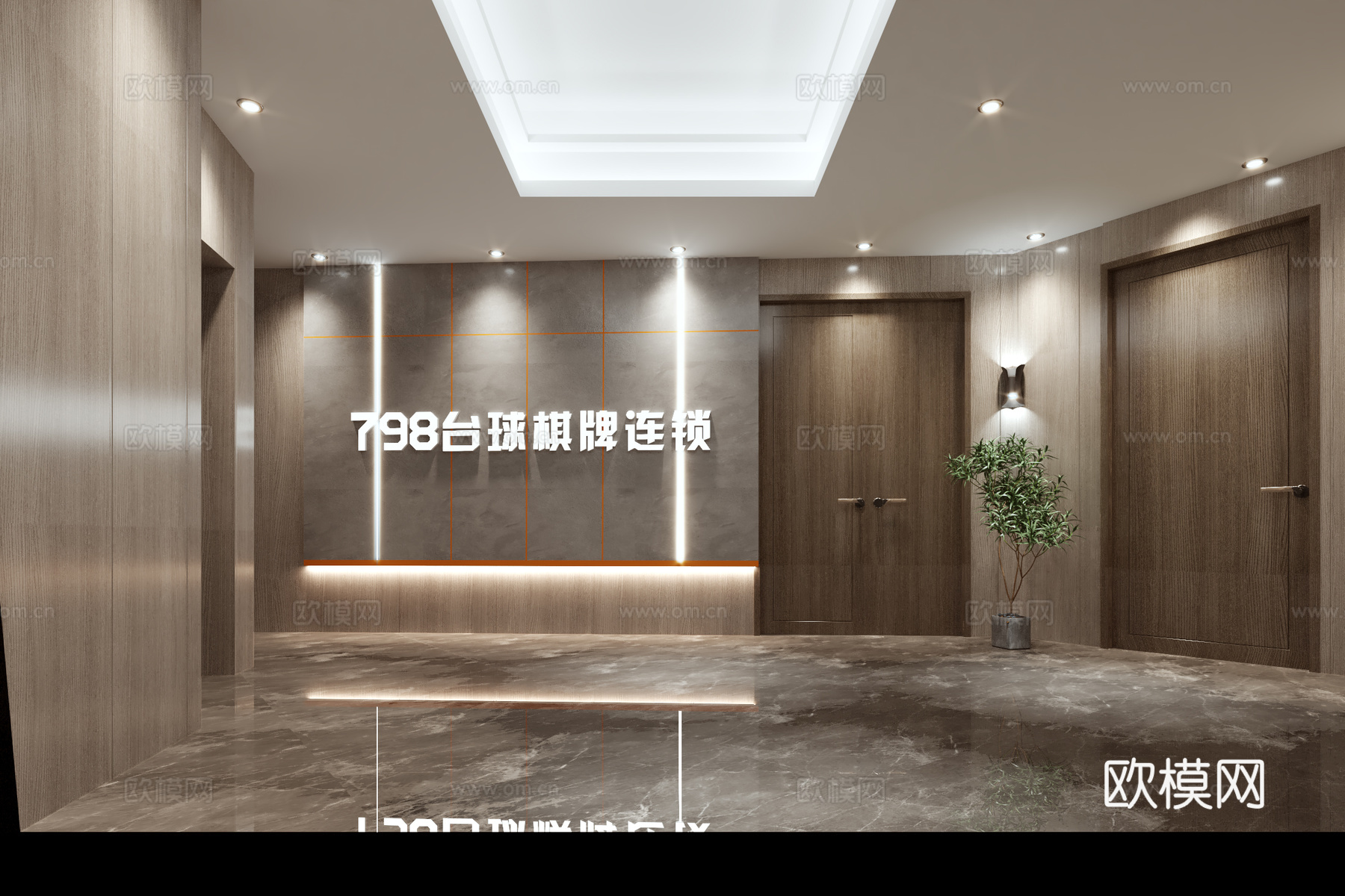 最新全套台球室施工图效果图合集cad施工图