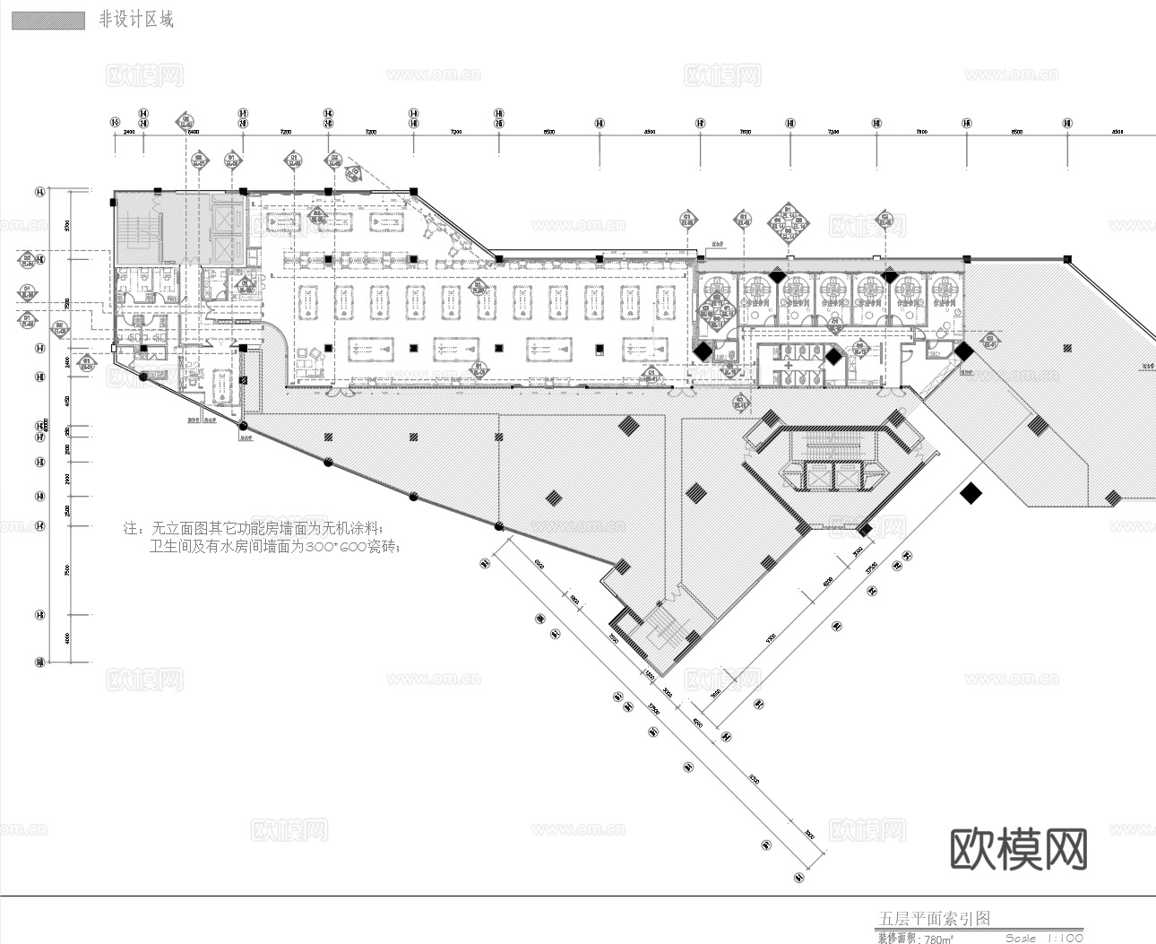 最新全套 780平台球俱乐部 施工图 效果图合集cad施工图