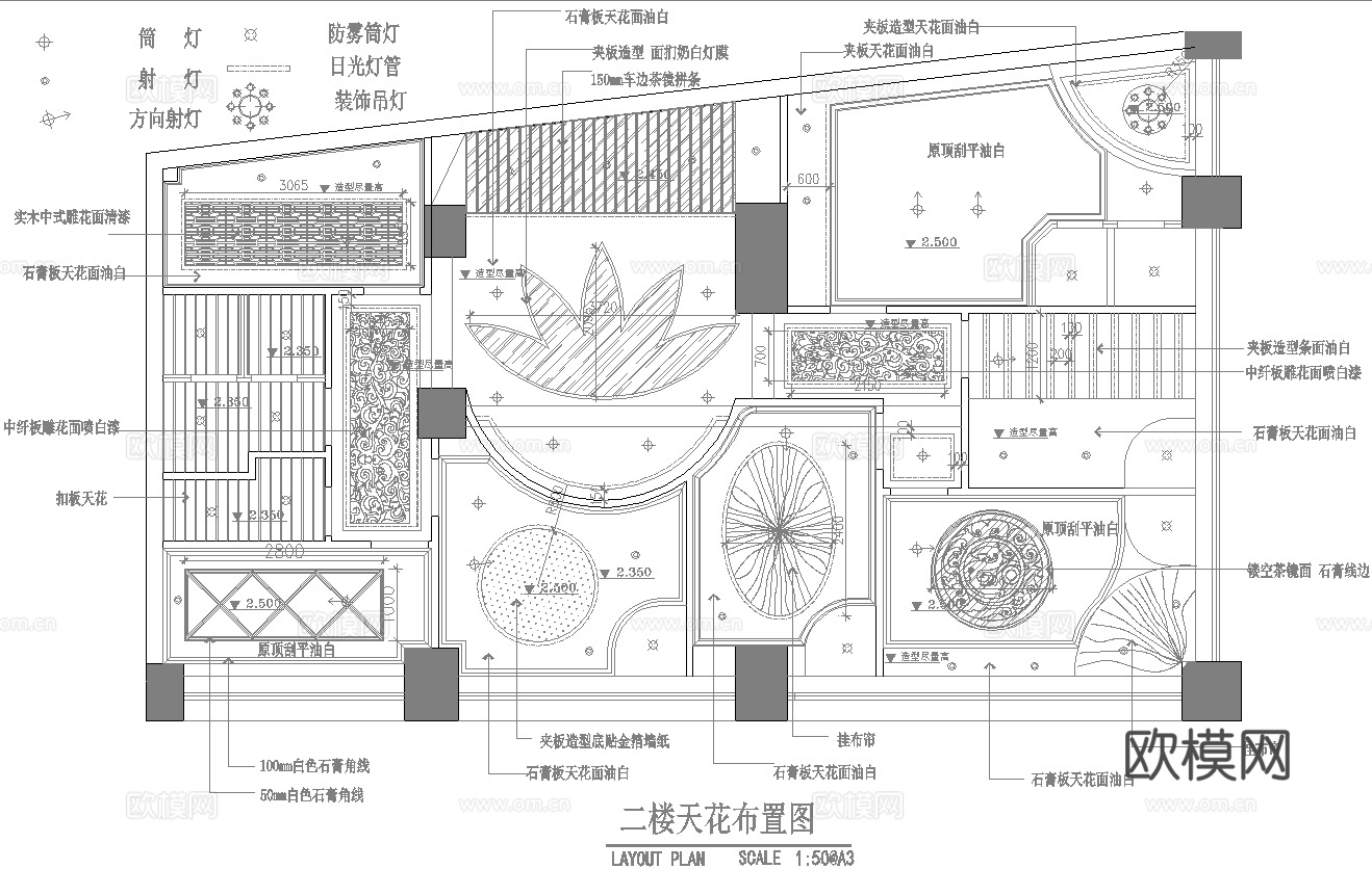 最新完整版美容美发施工图合集cad施工图