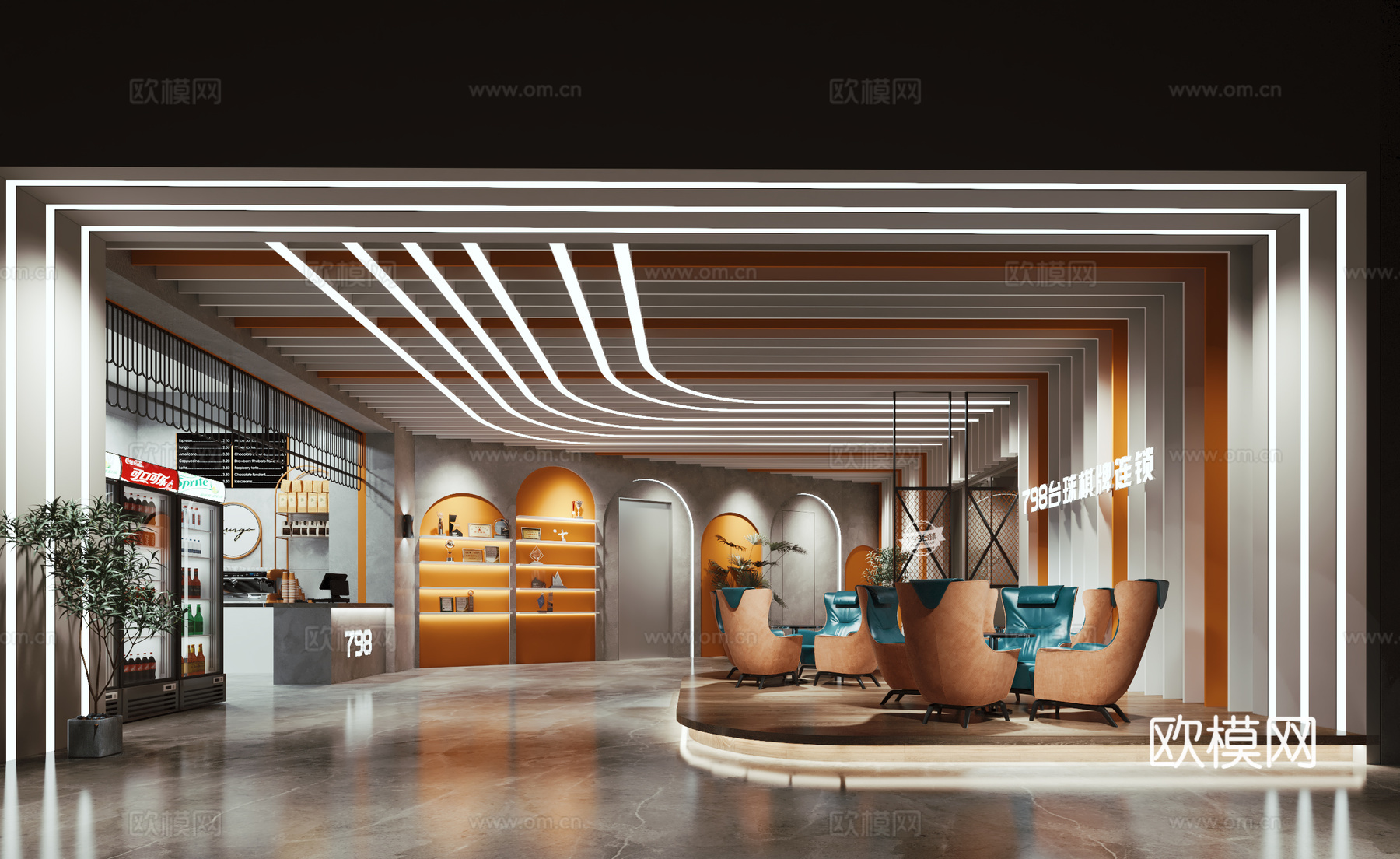 最新全套台球室施工图效果图合集cad施工图