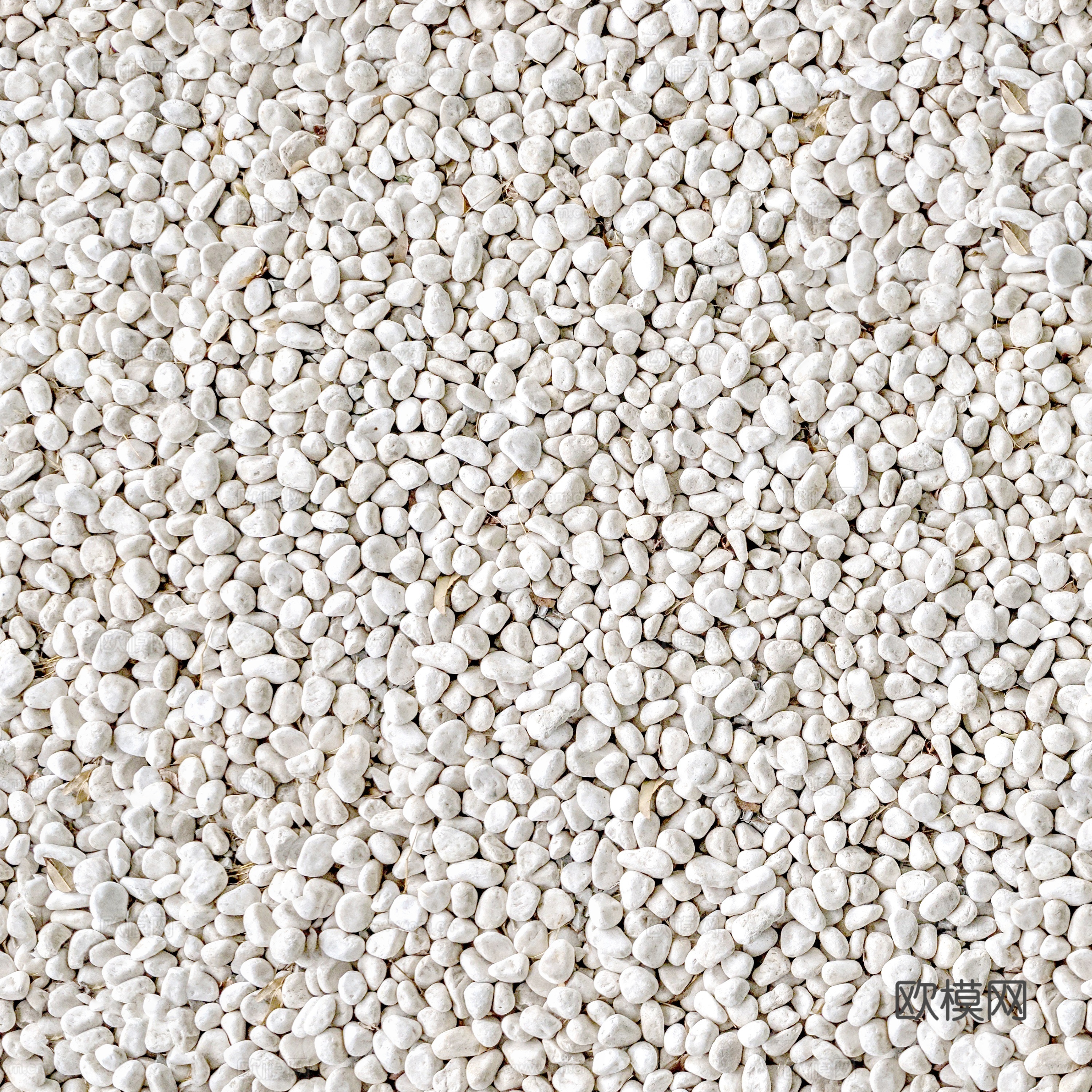 无缝奶油白鹅卵石地面贴图