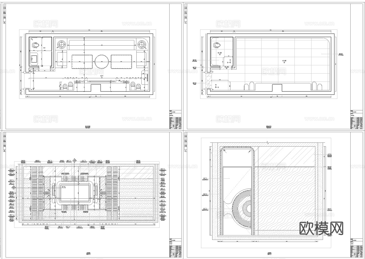 最新2套 KTV 派对房 施工图合集cad施工图