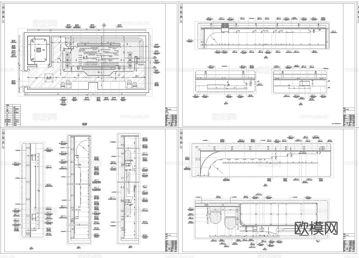 最新2套 KTV 派对房 施工图合集cad施工图