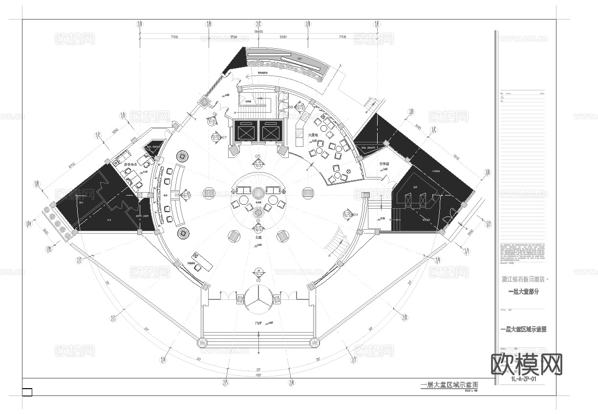 最新全套 度假大酒店 施工图合集cad施工图cad施工图