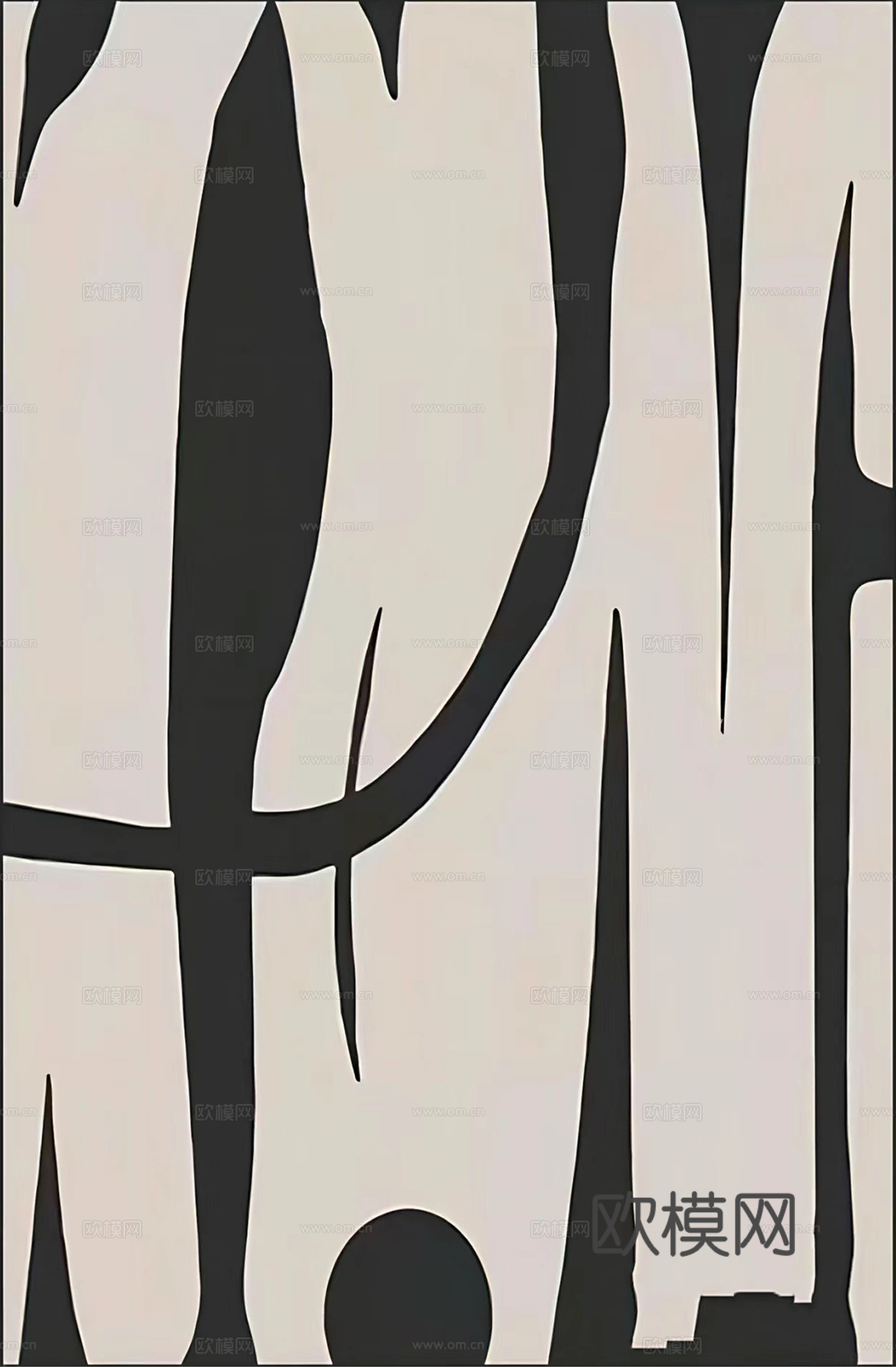 侘寂简约抽象挂画 艺术挂画 肌理画 黑白艺术画贴图