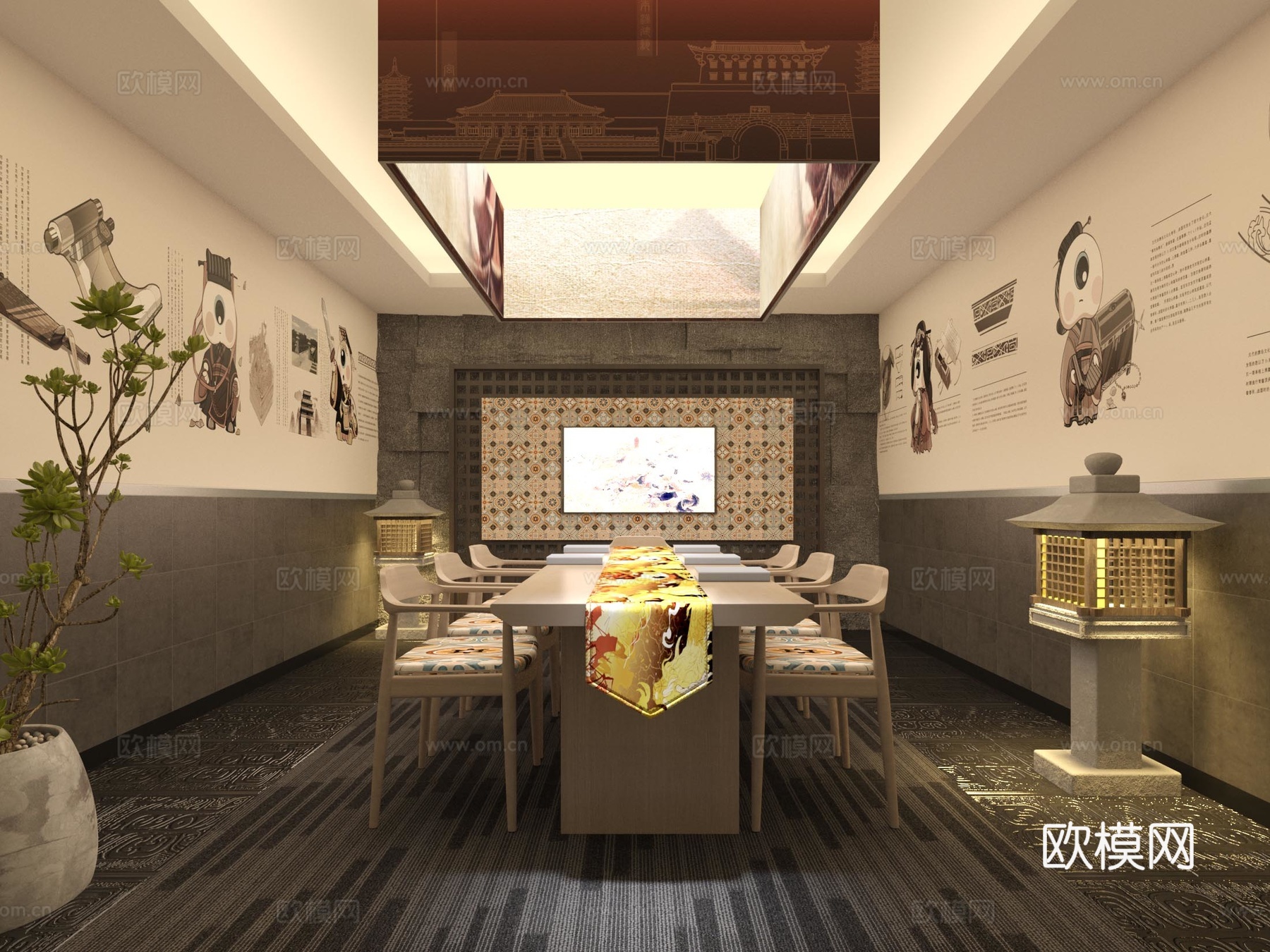 现代风桌游形象店3d模型下载（渲染图8）