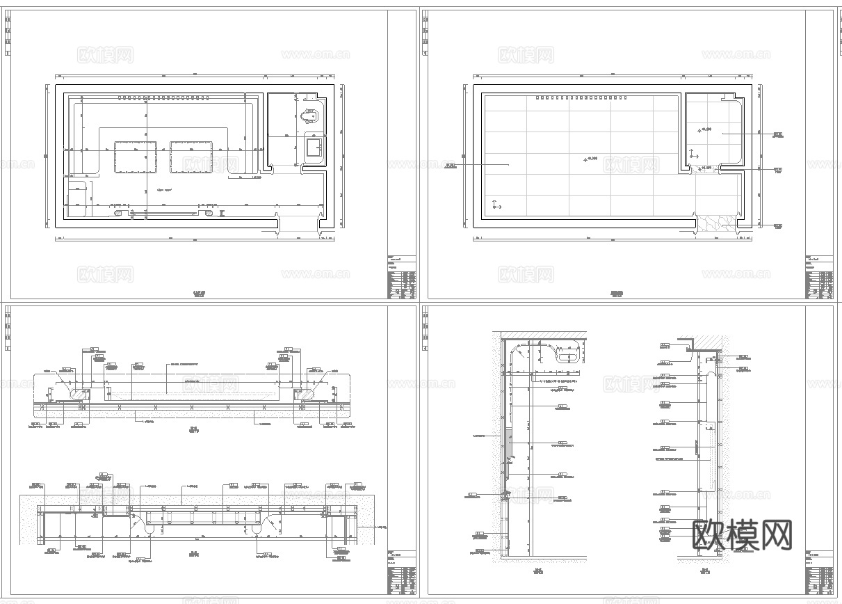 最新2套 KTV 派对房 施工图合集cad施工图