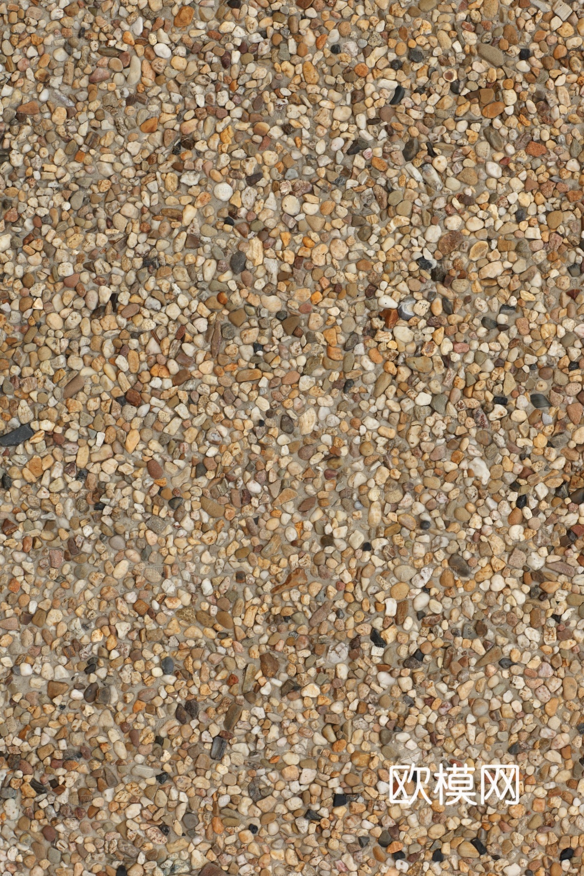 无缝奶油白鹅卵石地面贴图