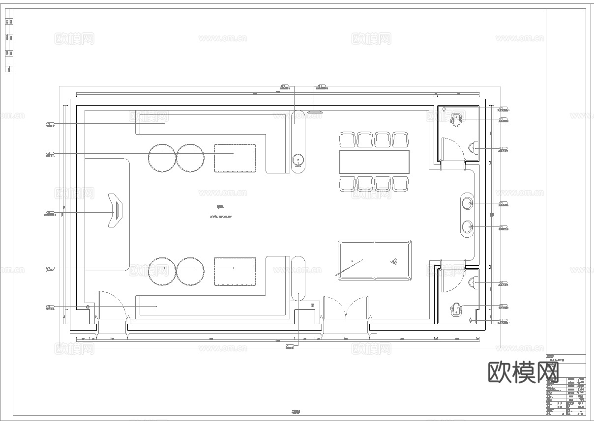 最新2套 KTV 派对房 施工图 效果图合集cad施工图