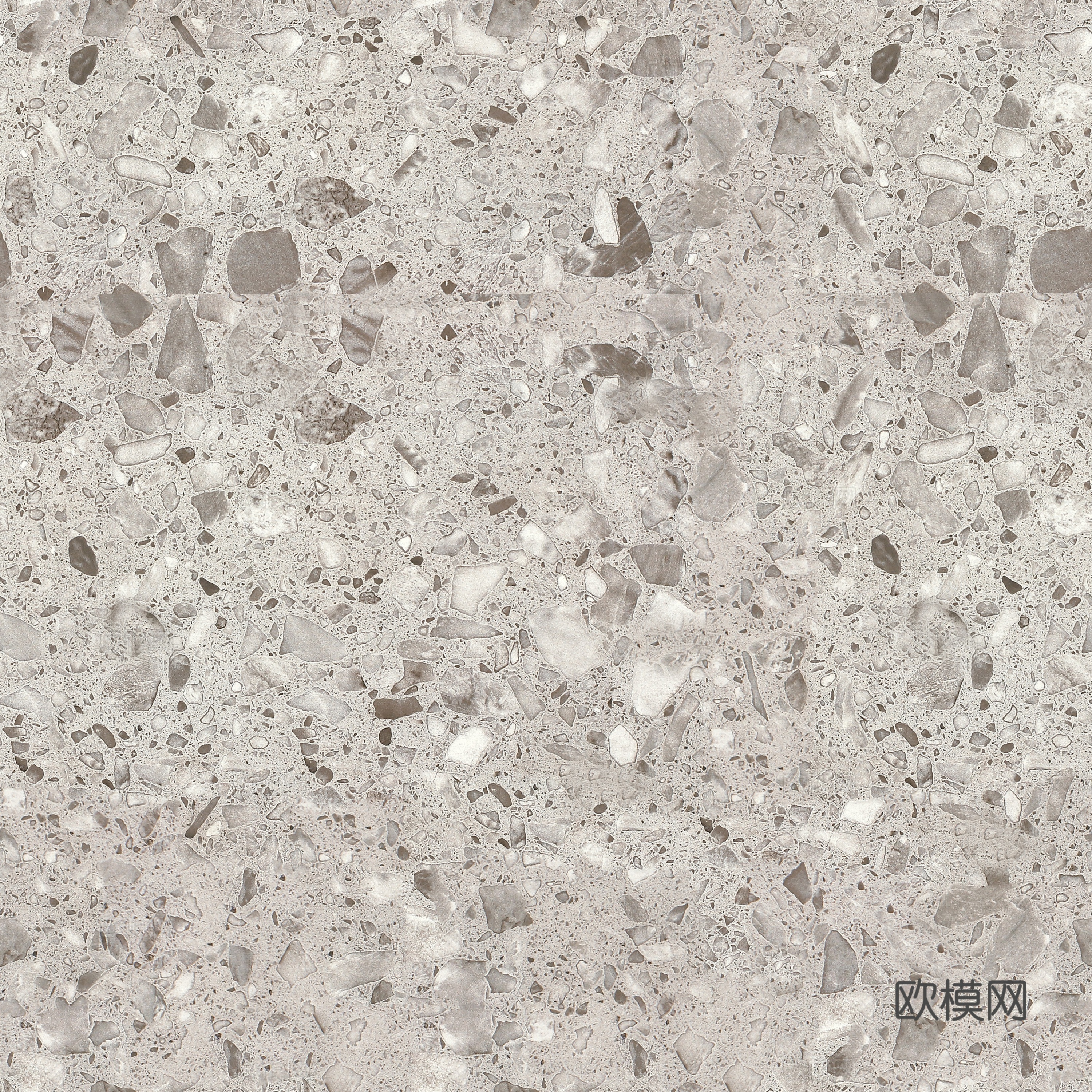 现代无缝浅灰水磨石地面贴图