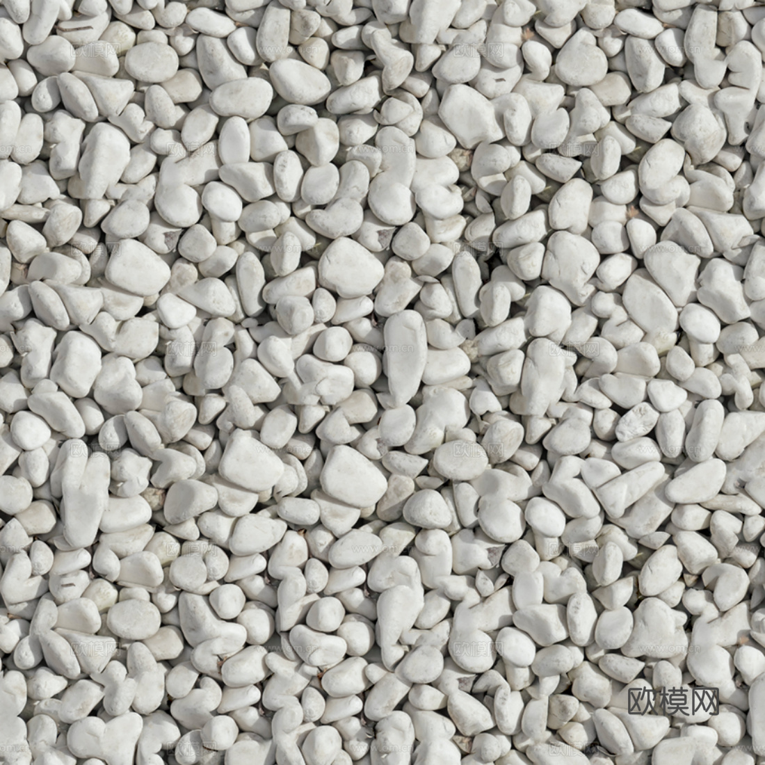 无缝白色鹅卵石贴图