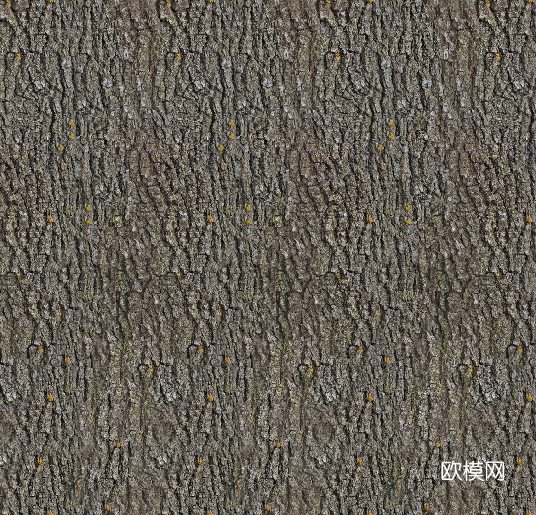 现代无缝新中式树皮 深灰色树皮