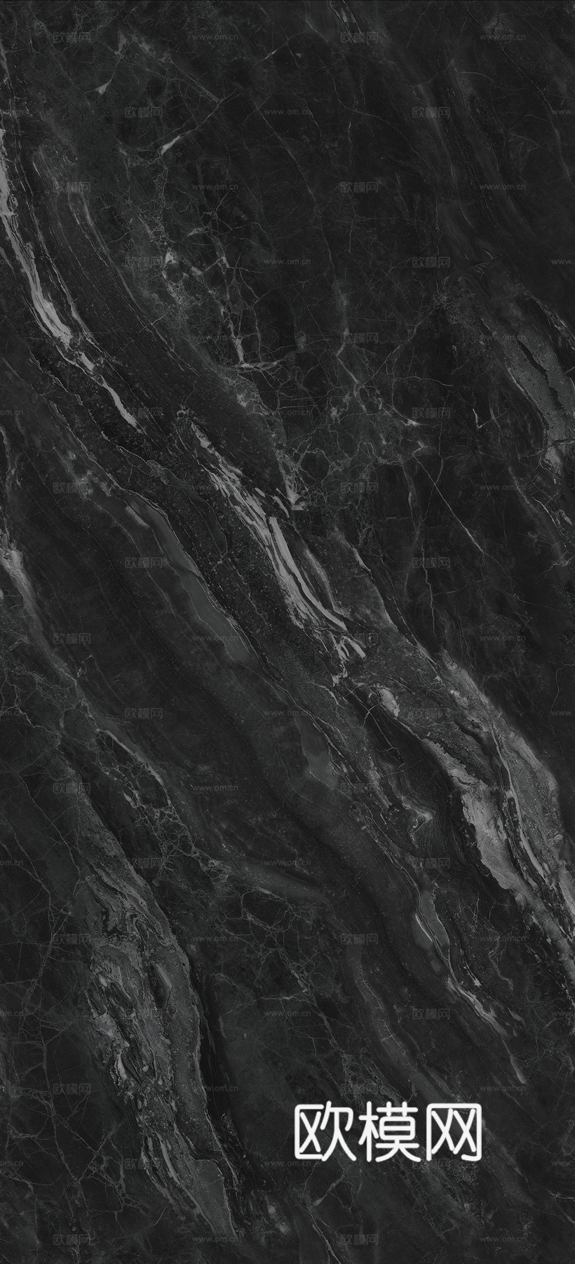 意式深色黑白奢石大理石