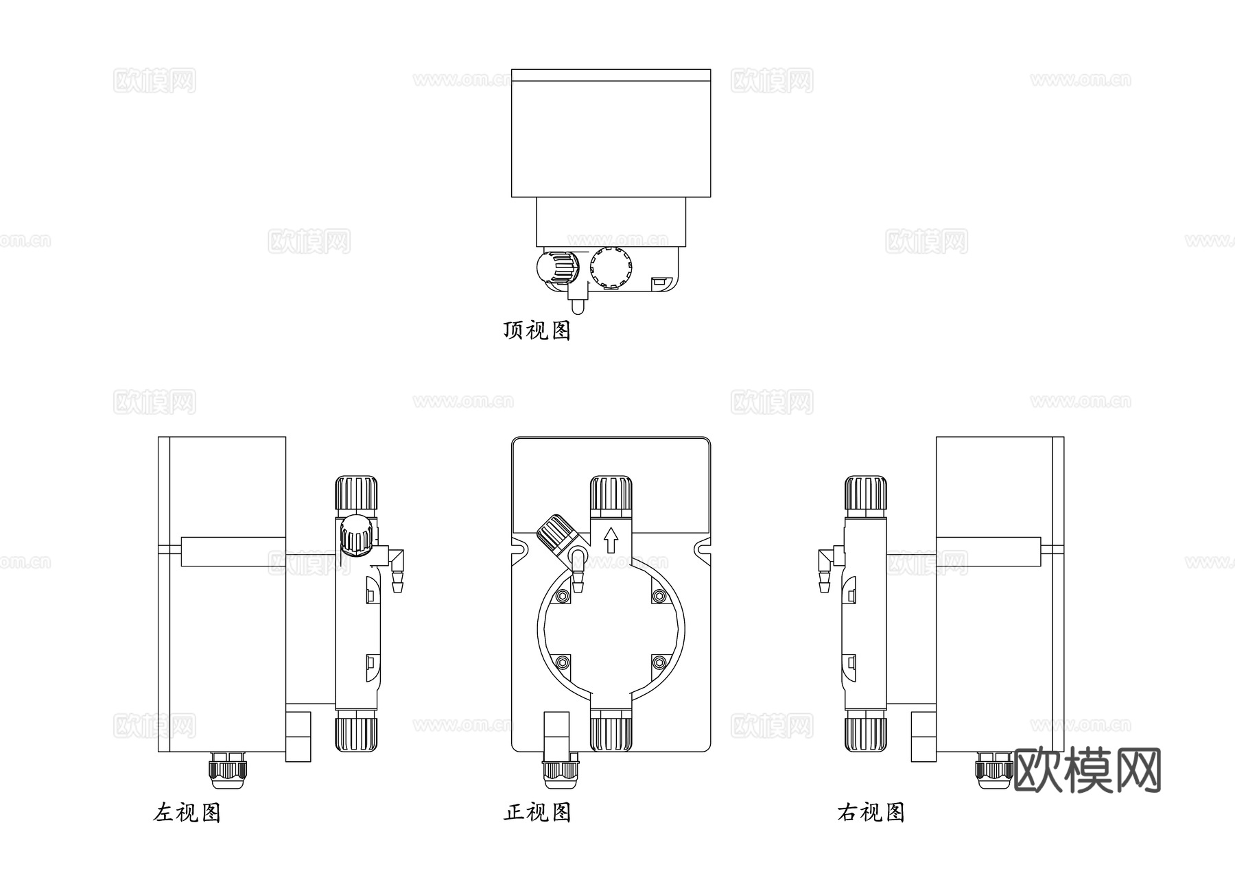 计量泵 定量泵 精密计量泵 化工计量泵 加药泵 液体计量泵cad施工图