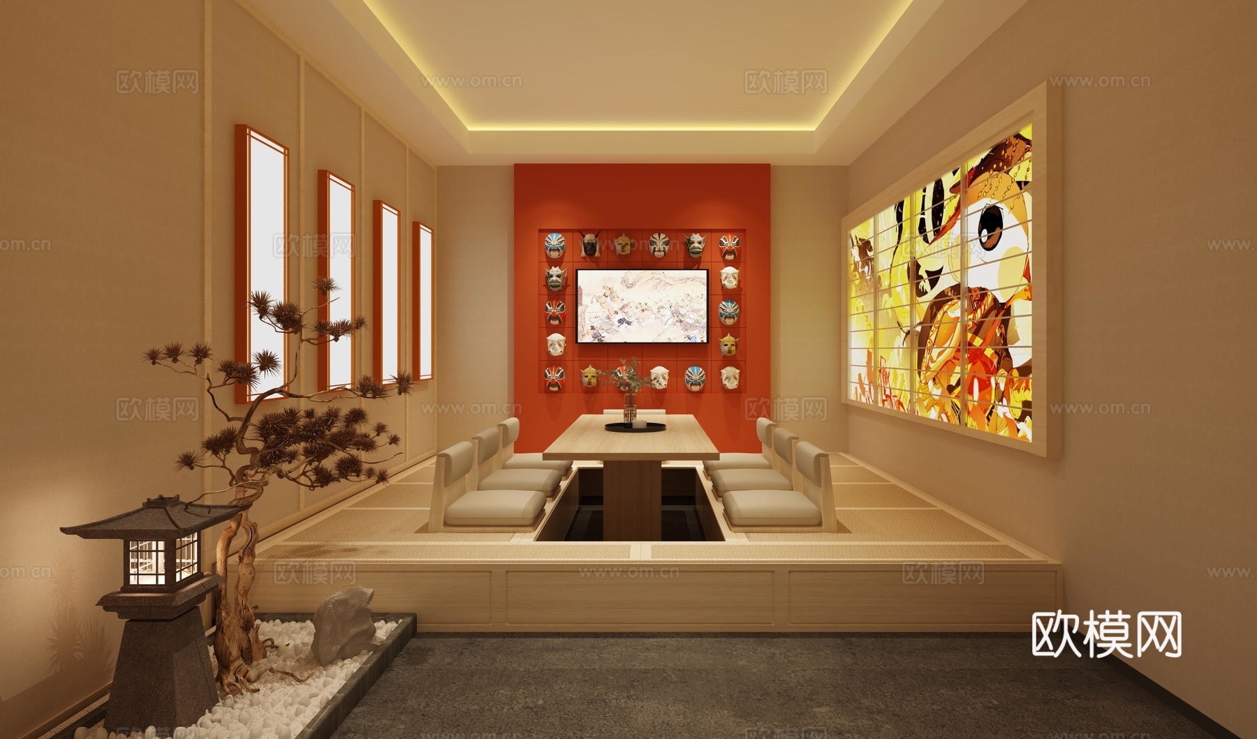 现代风桌游形象店3d模型下载（渲染图6）