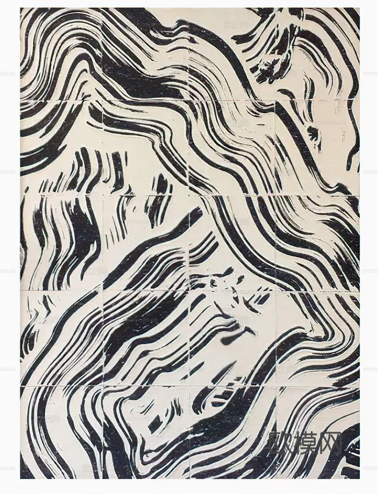 侘寂简约抽象挂画 艺术挂画 肌理画 黑白艺术画贴图