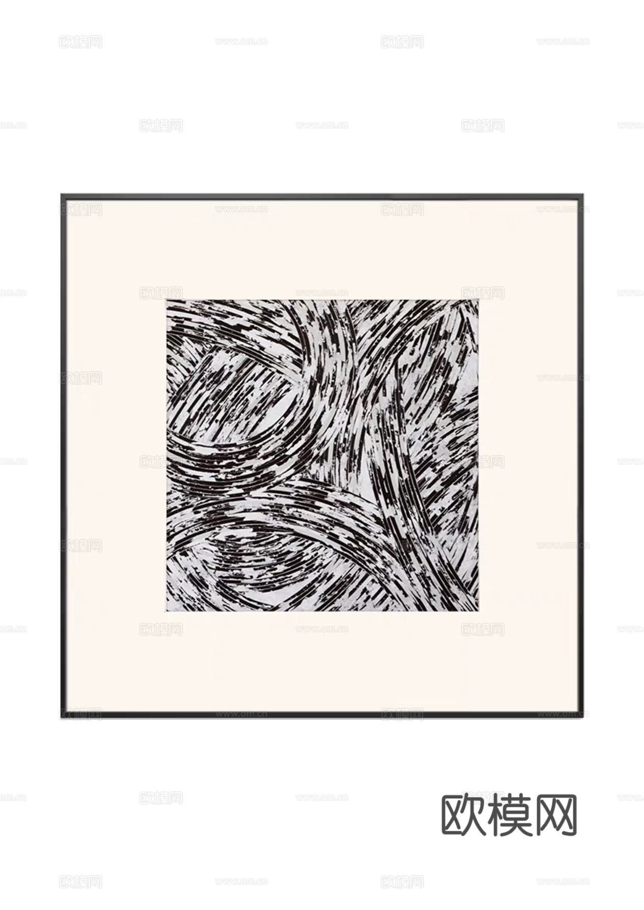 侘寂简约抽象挂画 艺术挂画 肌理画 黑白艺术画贴图