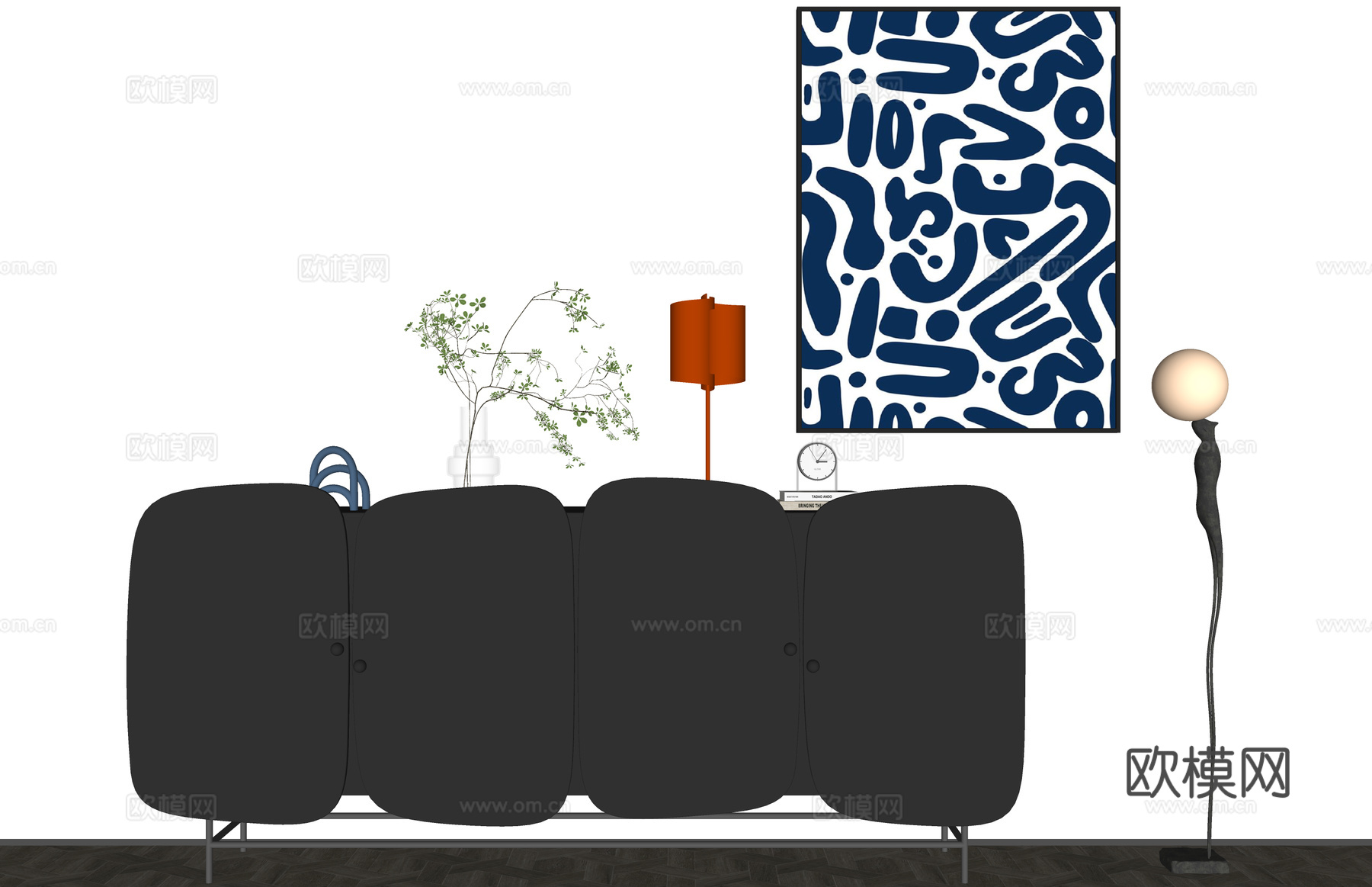 陈设 书籍 桌子 装饰品 小品su模型