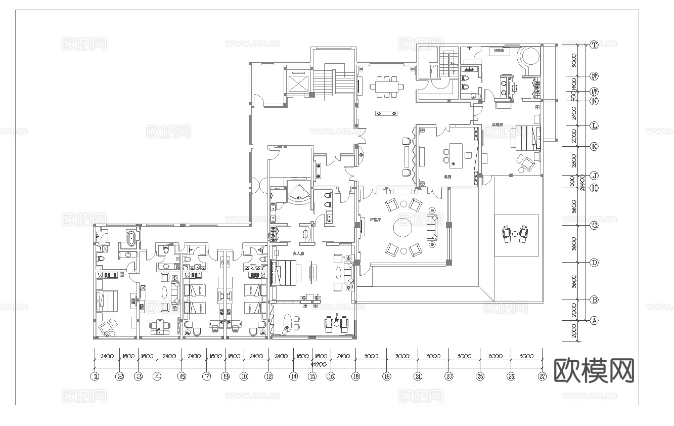最新全套 宾馆酒店 施工图合集cad施工图