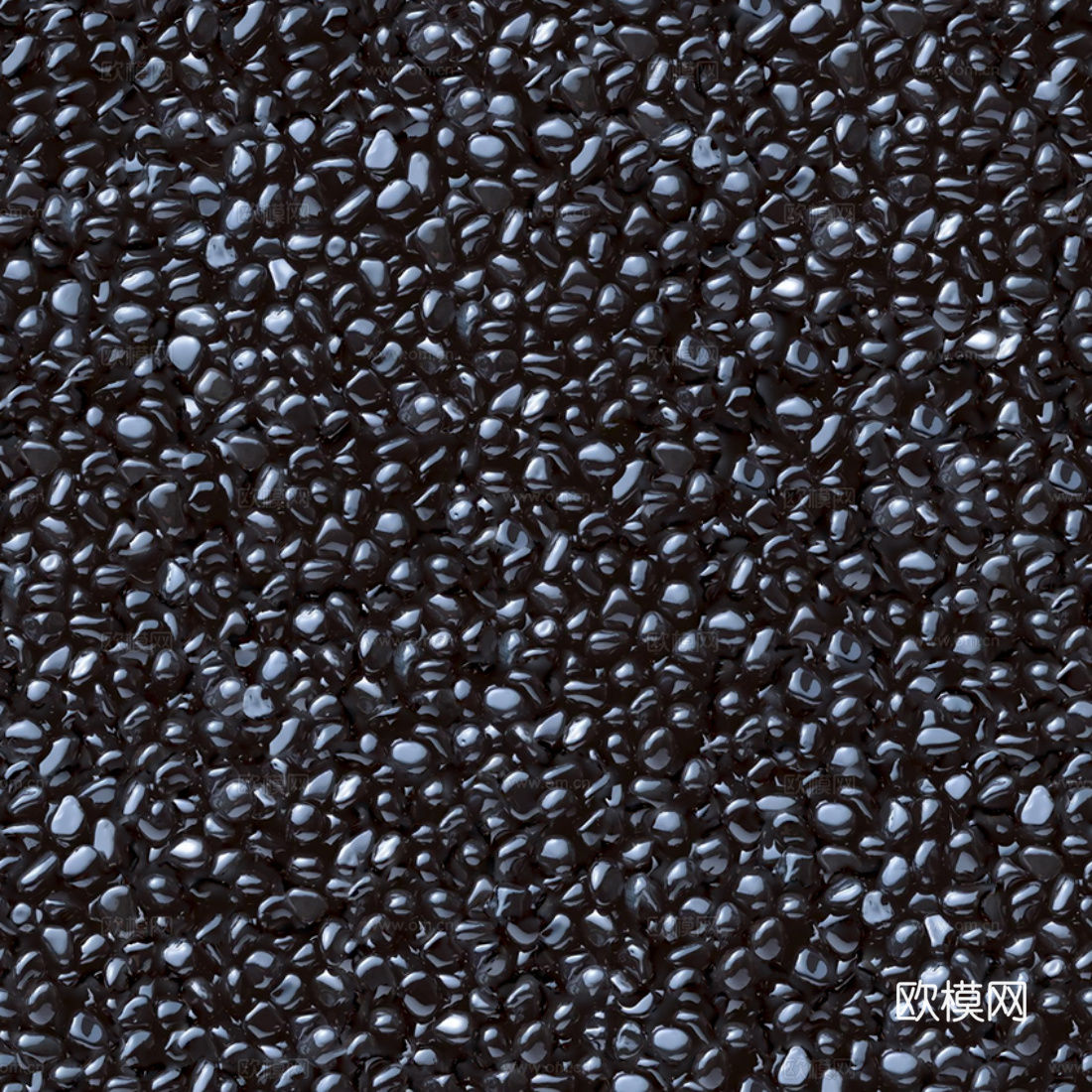 高清无缝黑色鹅卵石贴图