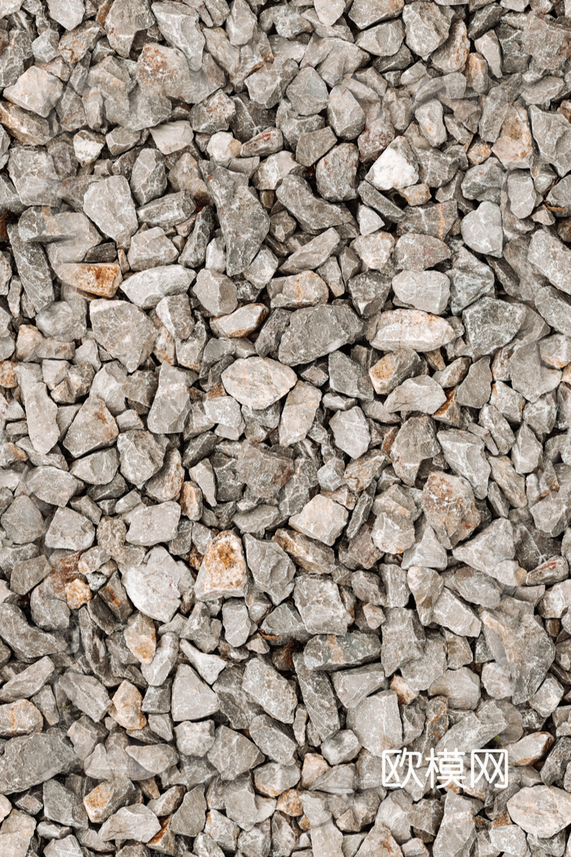 现代无缝自然地面砂砾石 碎石贴图