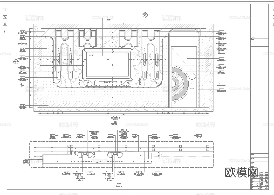 最新2套 KTV 派对房 施工图 效果图合集cad施工图