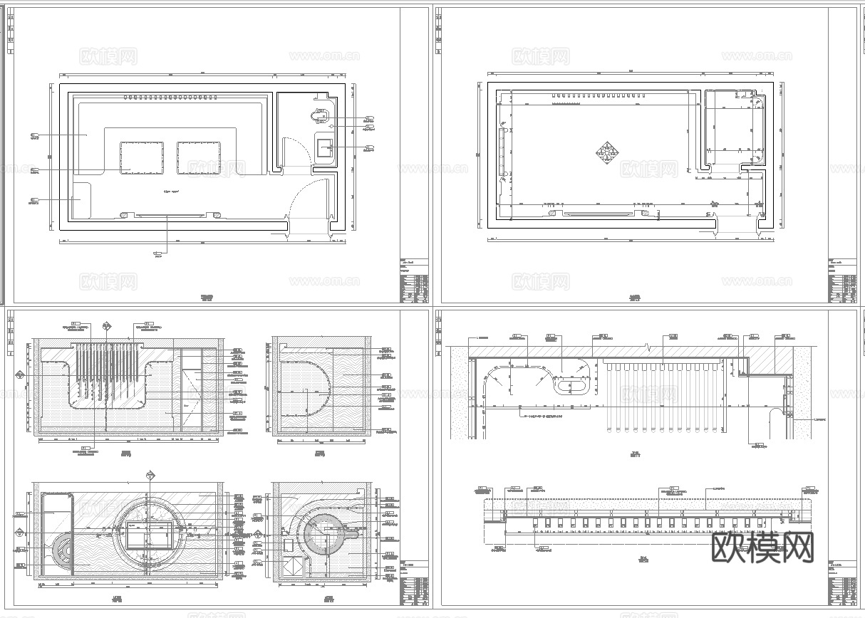 最新2套 KTV 派对房 施工图合集cad施工图