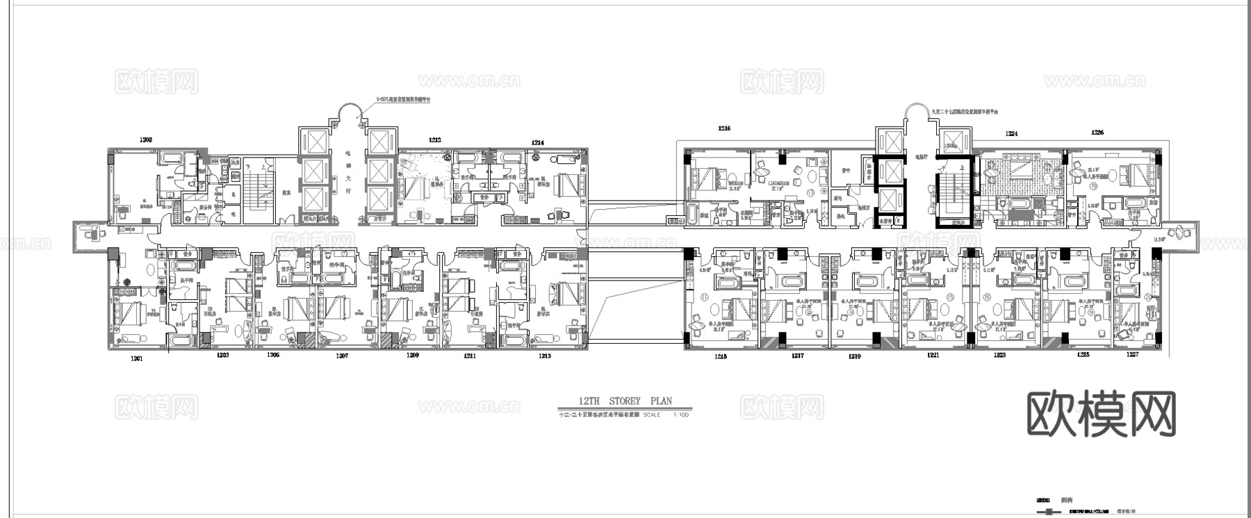 最新全套 大酒楼 施工图合集cad施工图