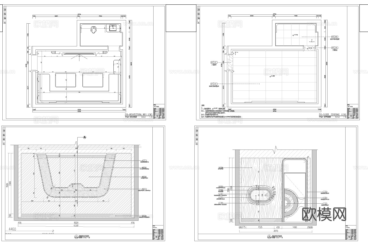 最新2套 KTV 派对房 施工图合集cad施工图