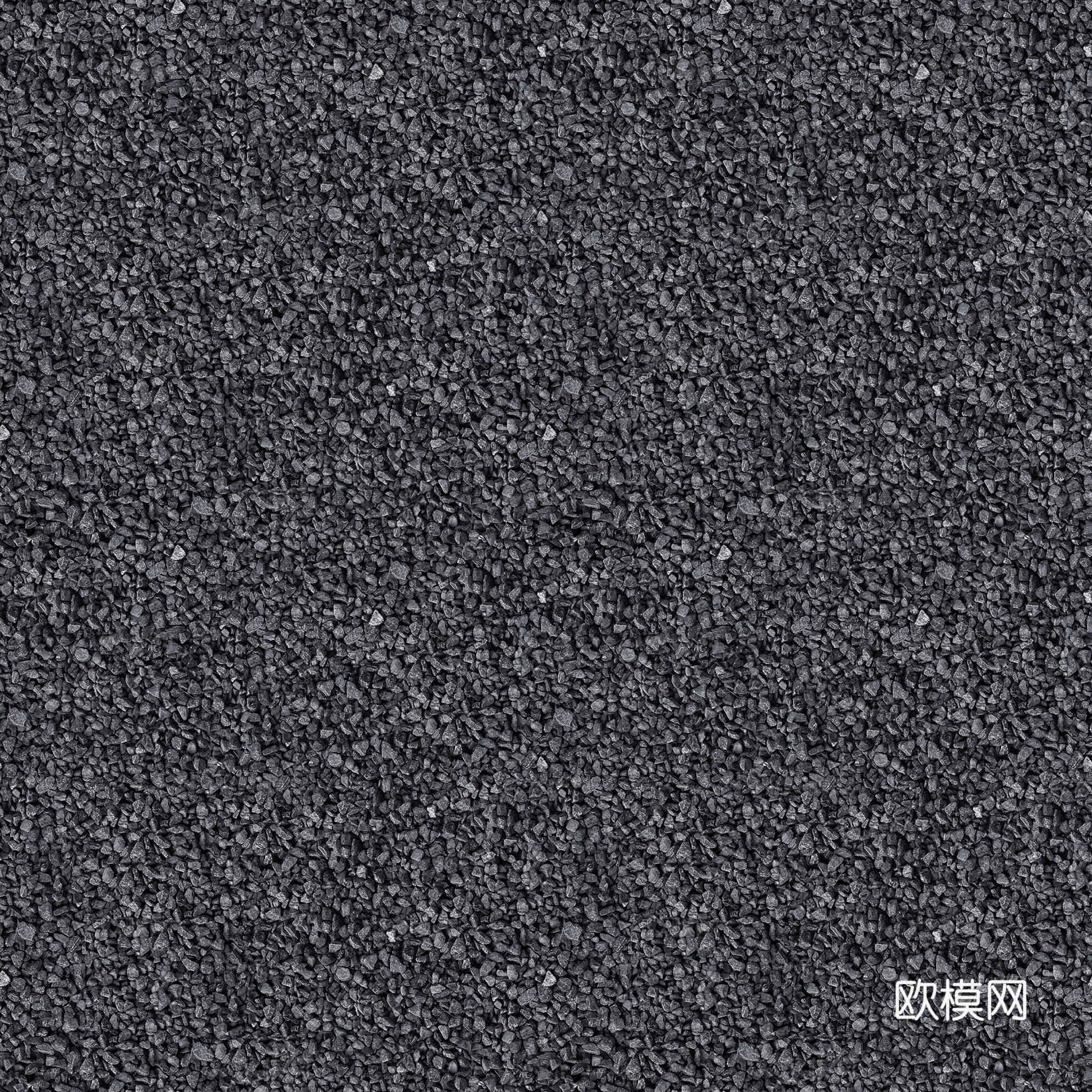 无缝户外黑色鹅卵石黑色碎石贴图