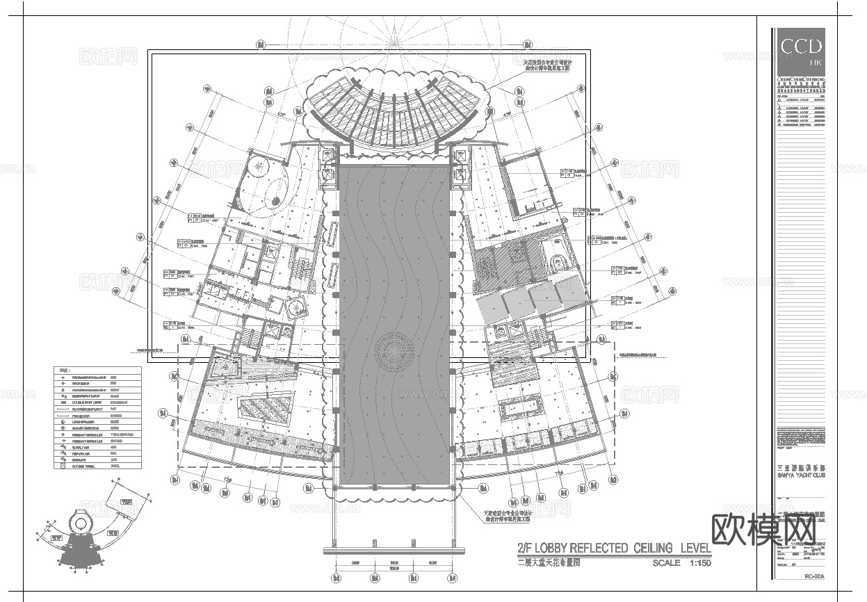 最新全套 三亚国际大酒店 施工图合集cad施工图