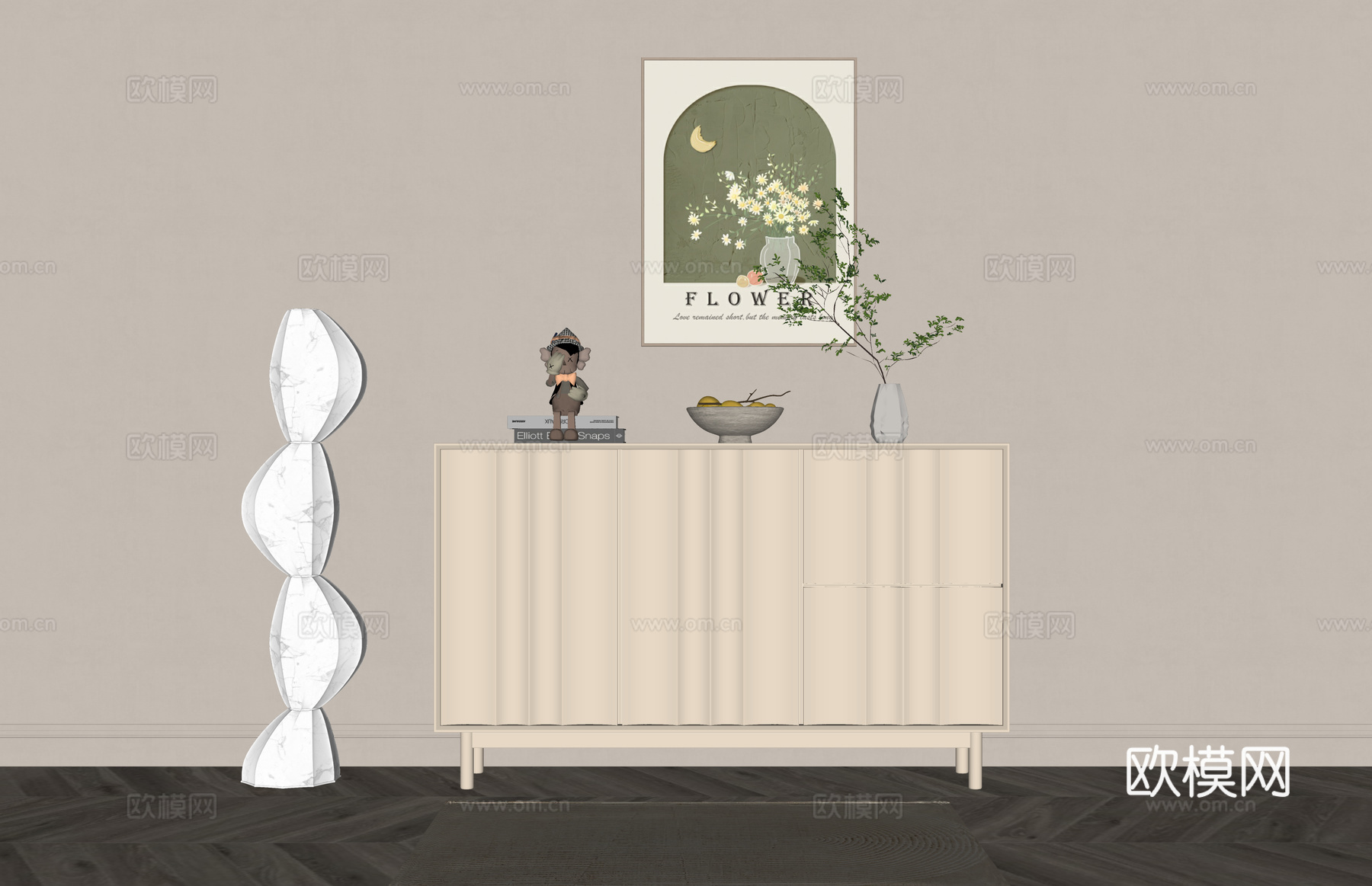 陈设 书籍 桌子 装饰品 小品su模型