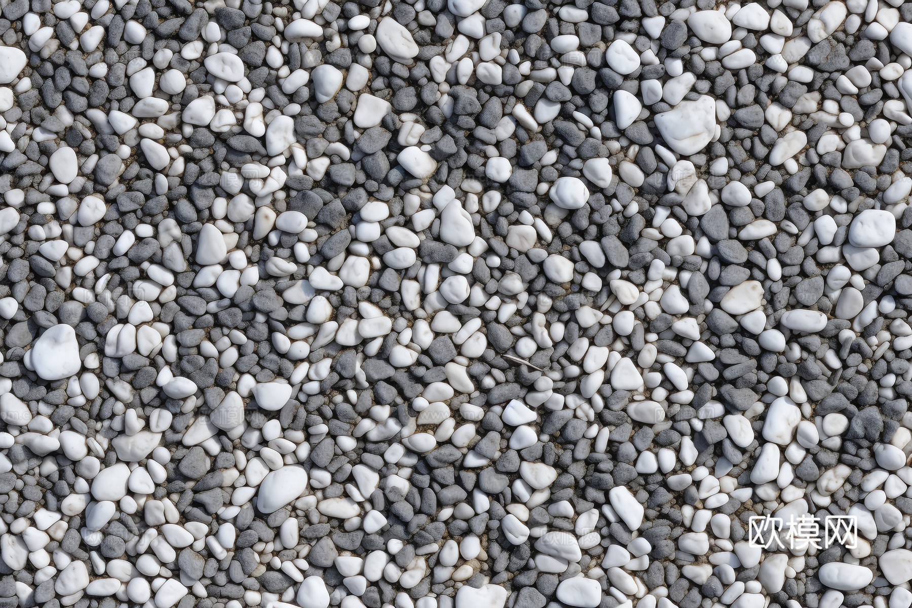 无缝黑白鹅卵石碎石